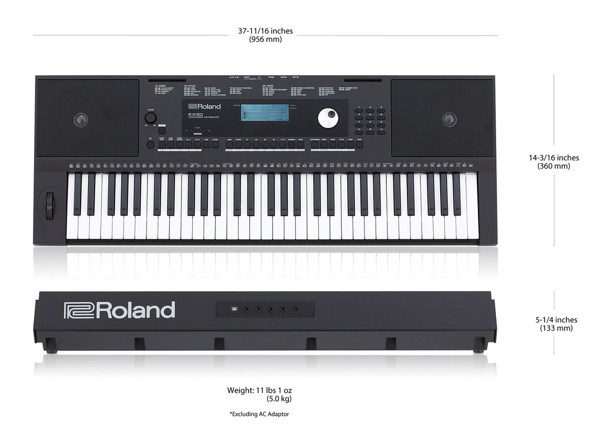 Đàn Organ Roland E-X20 - cận cảnh chi tiết