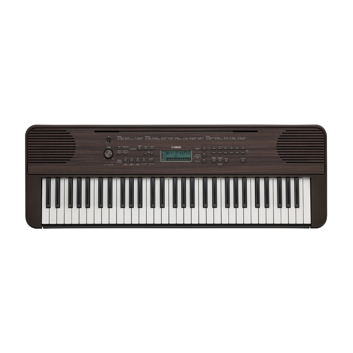 Đàn Organ Yamaha PSR-E360 - bảng điều khiển (Gỗ óc chó đen (Dark Walnut))