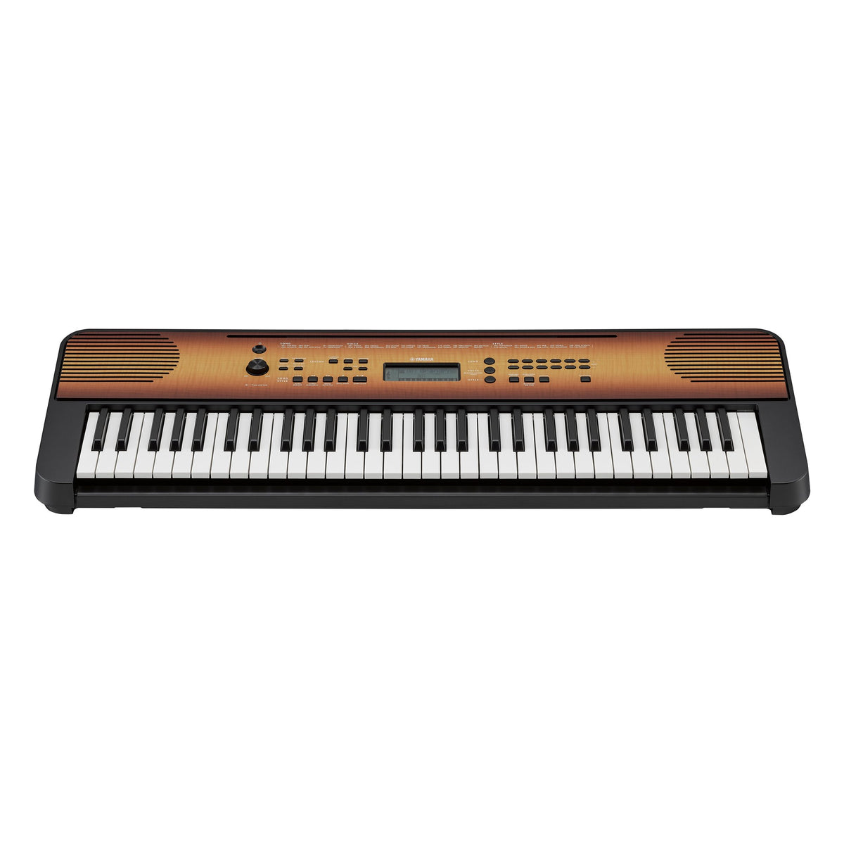 Đàn Organ Yamaha PSR-E360 - góc nghiêng (Gỗ thích (Maple))