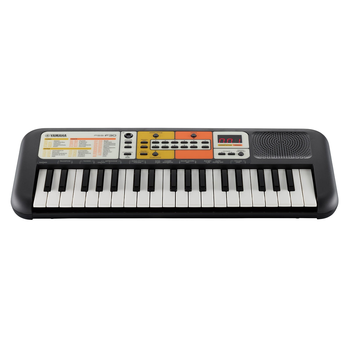 Đàn Organ Yamaha PSS-F30 - bảng điều khiển