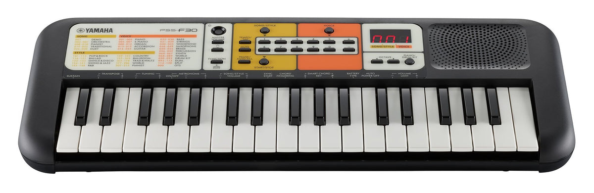 Đàn Organ Yamaha PSS-F30 - bảng điều khiển