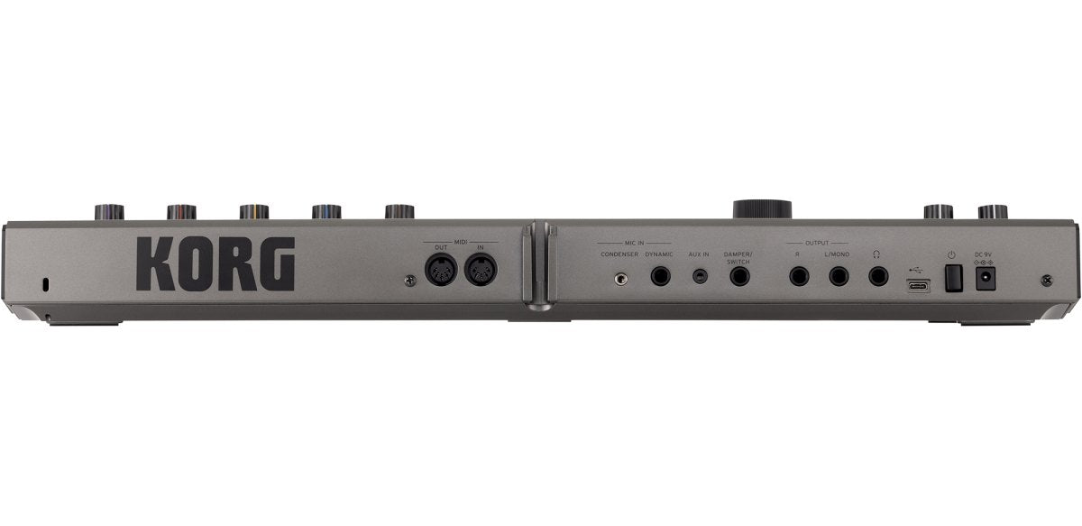 Đàn Synthesizer Korg microKORG2 - mặt sau, cổng kết nối