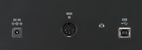 Đàn Synthesizer Korg MS-20 mini - mặt sau, cổng kết nối