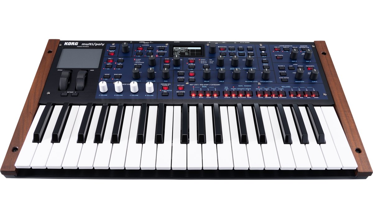 Đàn Synthesizer Korg multi/poly - góc nghiêng