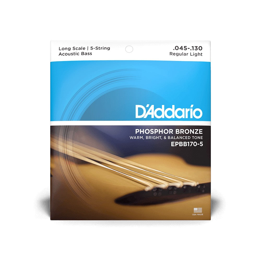 Bao bì dây D'Addario EPBB170-5 Phosphor Bronze 45-130 – ảnh 2