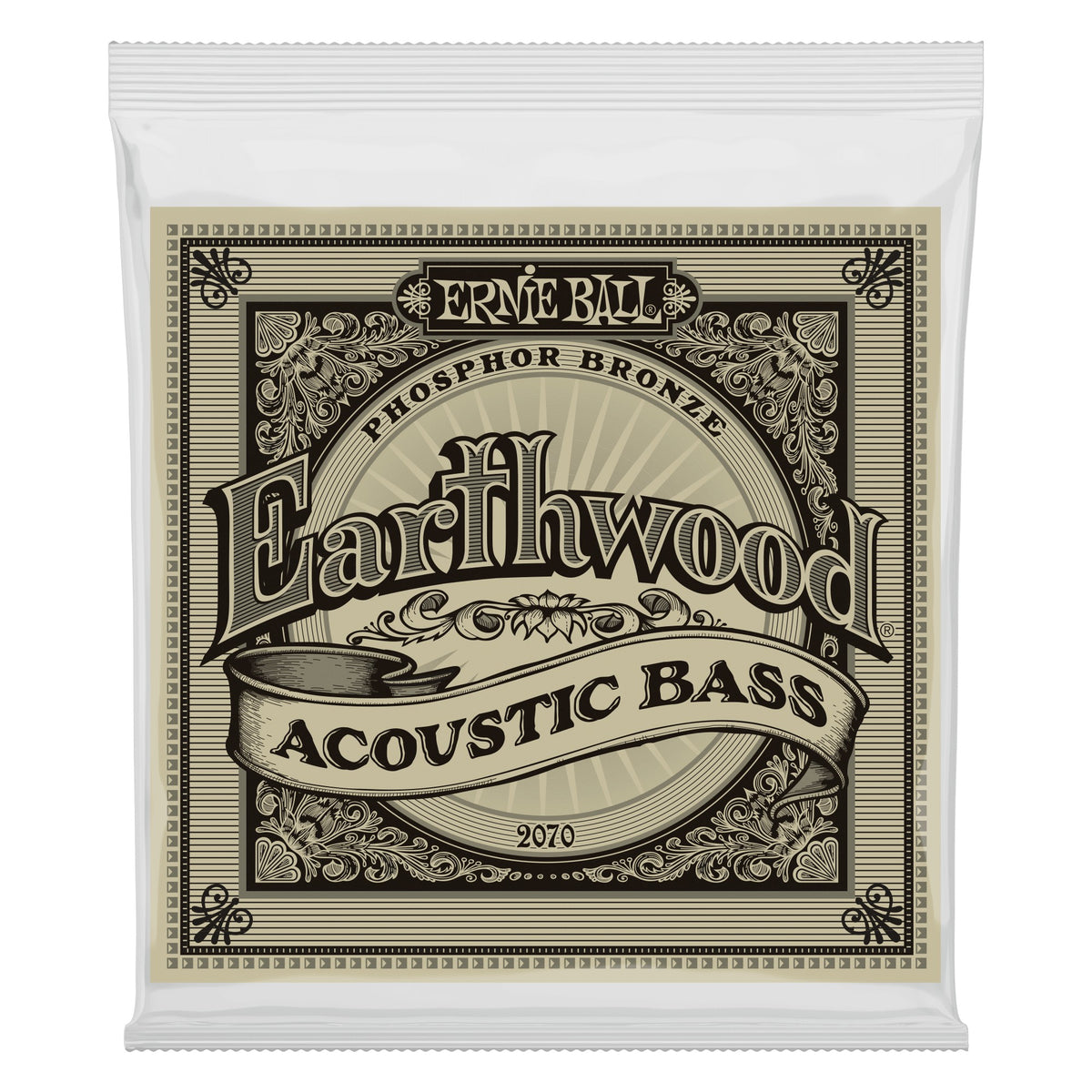Dây Ernie Ball 2070 Earthwood Phosphor Bronze 45-95 – bao bì mặt trước