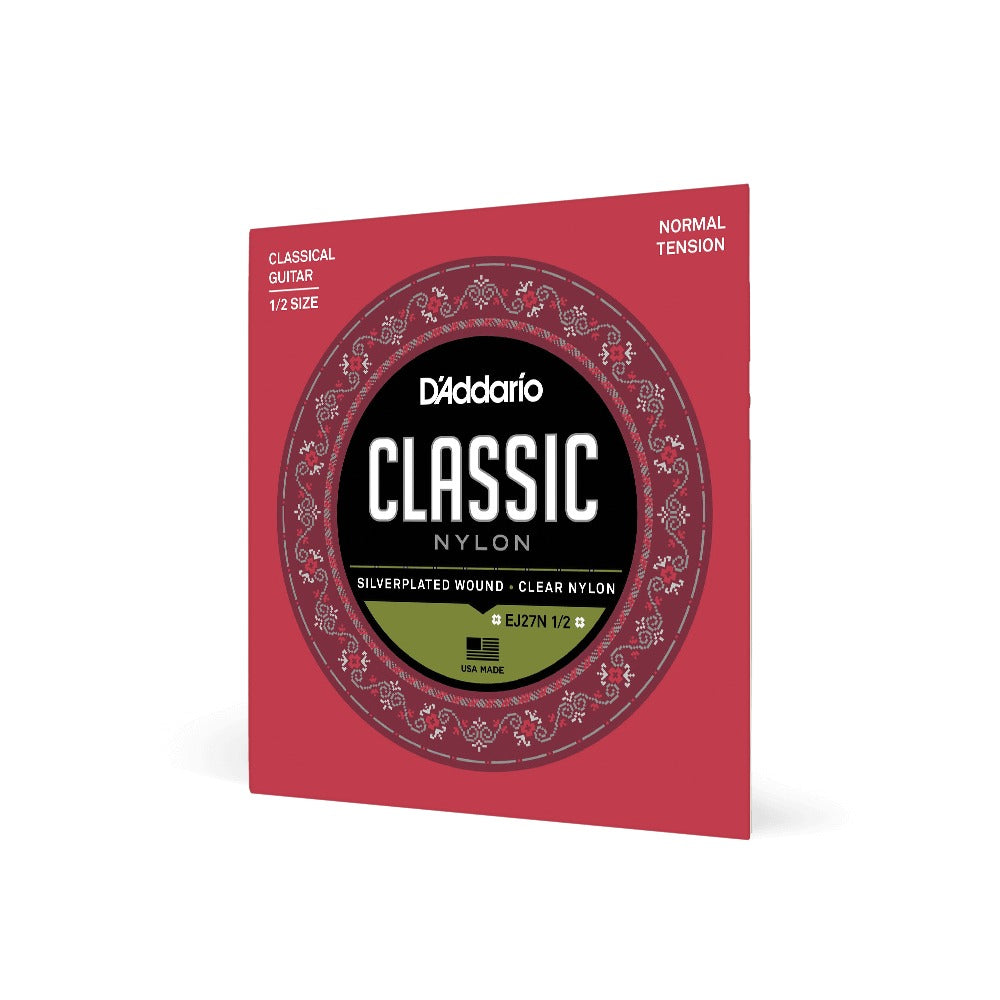 Dây D'Addario EJ27N 1/2 Classic Nylon Student – bao bì mặt trước dây đàn guitar classic