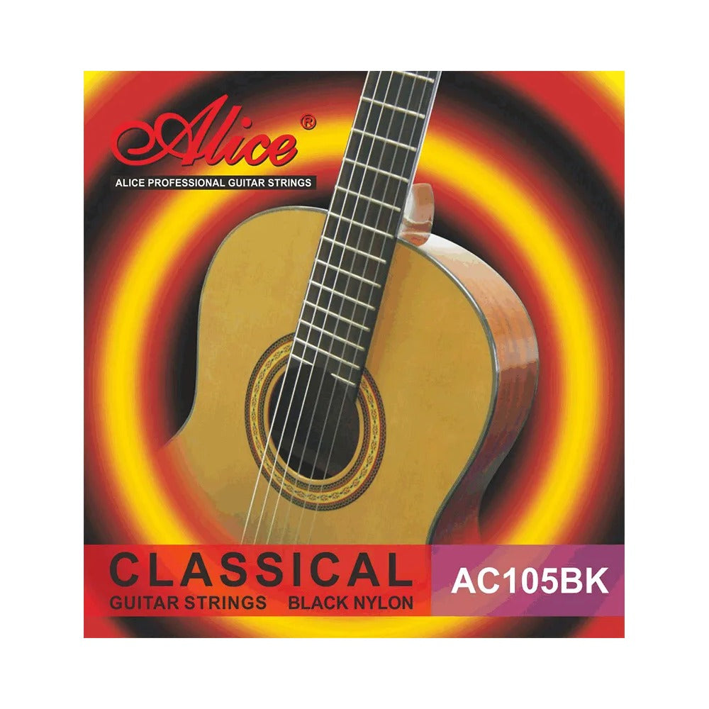 Dây Alice AC105BK-H Hard Tension – bao bì mặt trước bộ dây đàn guitar classic