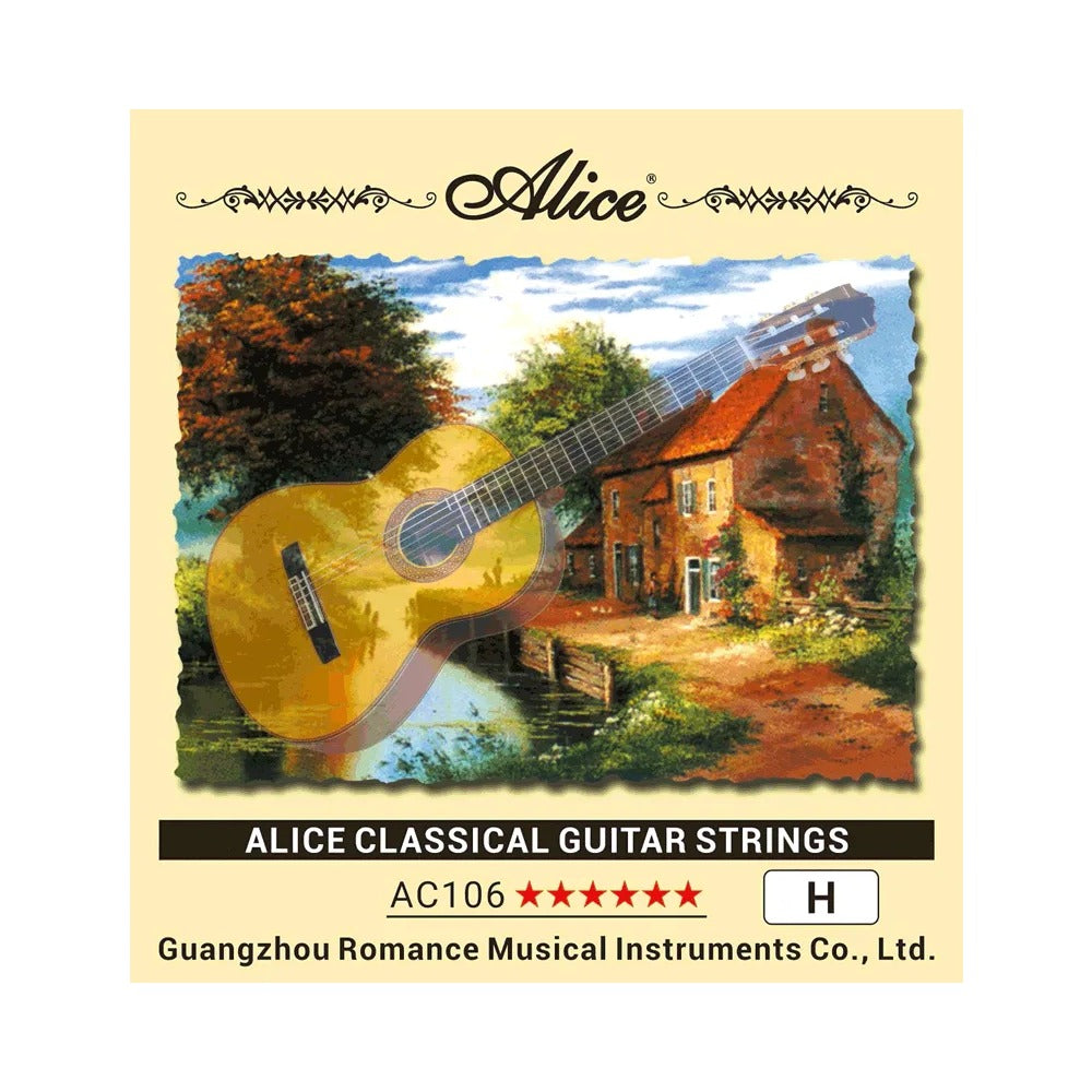 Dây Alice AC106-H Hard Tension – bao bì mặt trước bộ dây đàn guitar classic