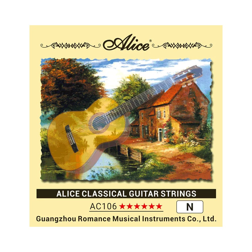 Dây Alice AC106-N Normal Tension – bao bì mặt trước bộ dây đàn guitar classic