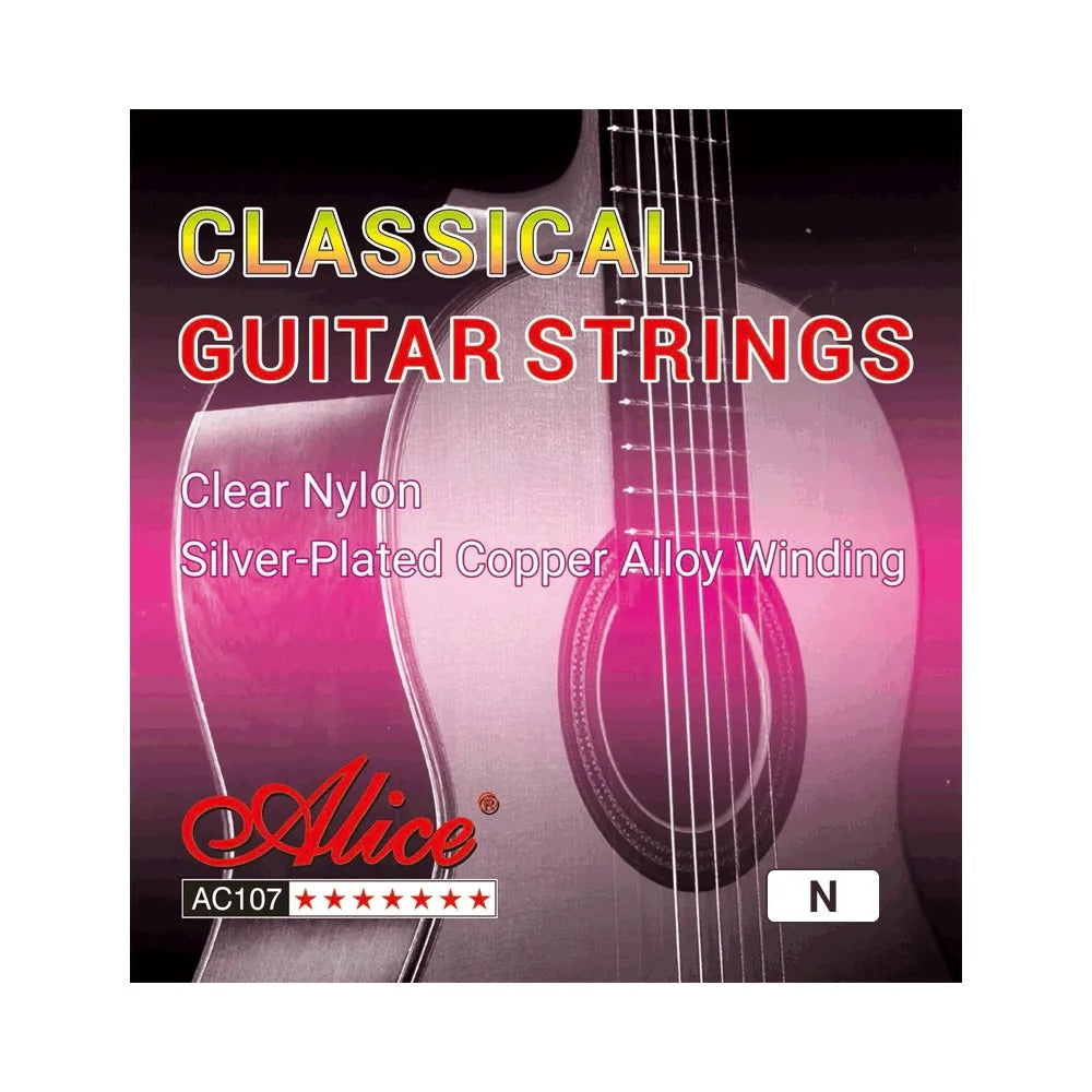 Dây Alice AC107-N Normal Tension – bao bì mặt trước bộ dây đàn guitar classic