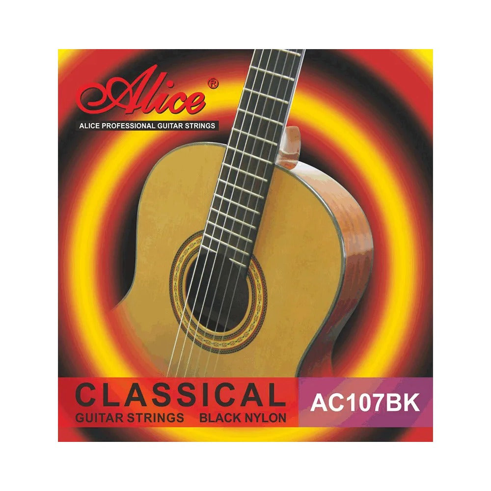 Dây Alice AC107BK-H Hard Tension – bao bì mặt trước bộ dây đàn guitar classic