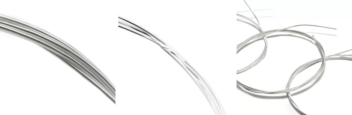 Cận cảnh dây cao và dây trầm bộ Alice AC149 (ảnh của Alice)
