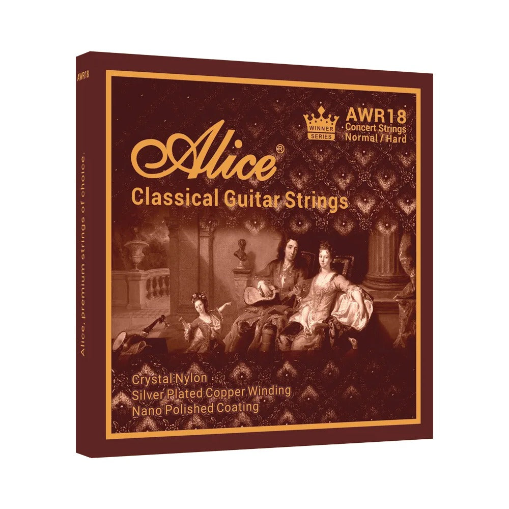 Dây Alice AWR18-H Hard Tension – bao bì mặt trước bộ dây đàn guitar classic