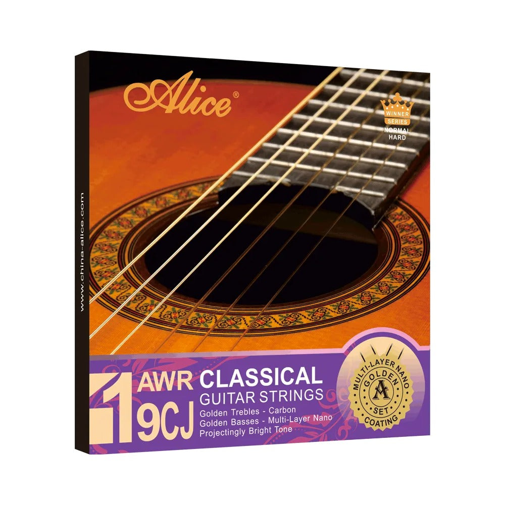 Dây Alice AWR19CJ-H Hard Tension – bao bì mặt trước bộ dây đàn guitar classic