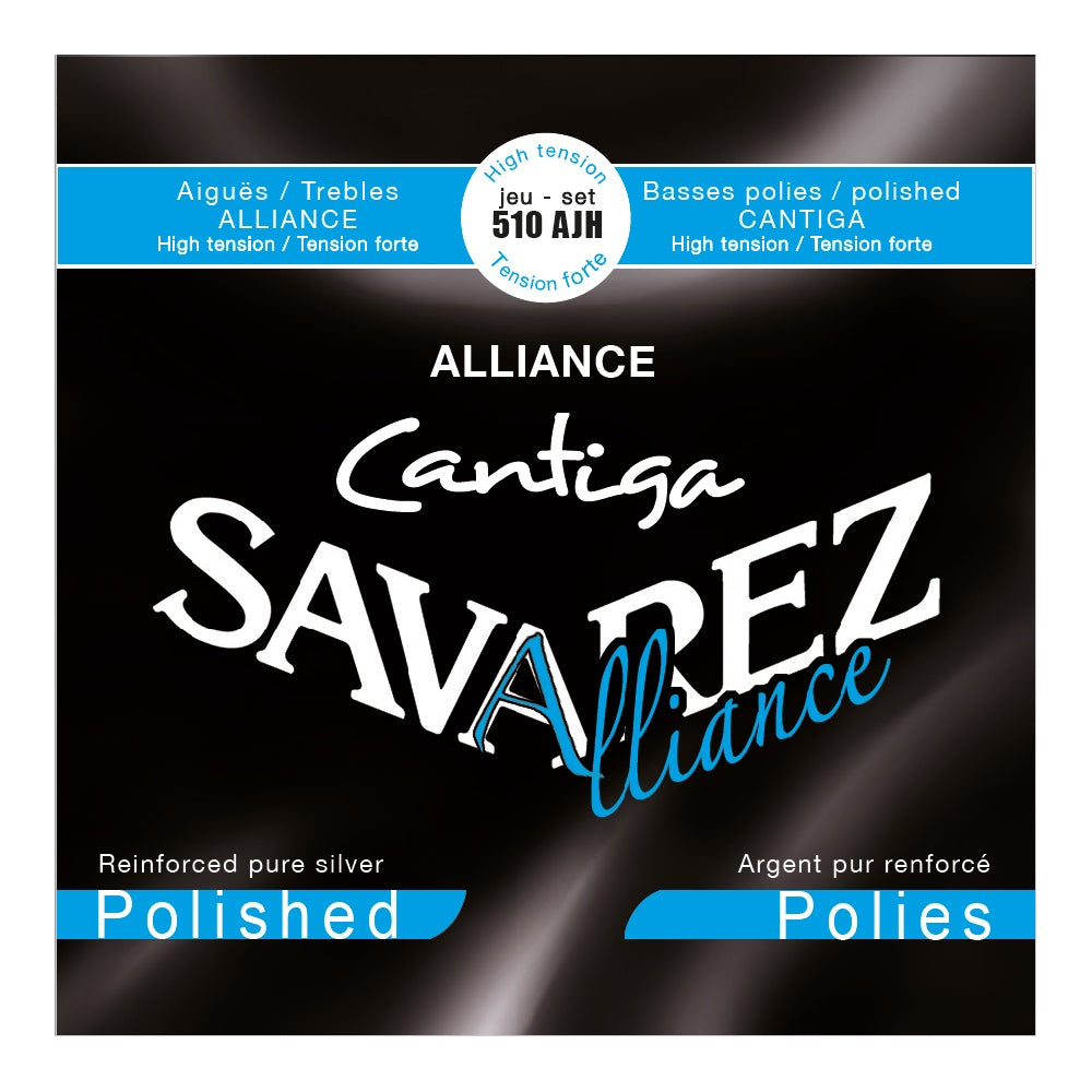 Dây Savarez 510AJH Alliance Cantiga Polished High Tension – bao bì mặt trước bộ dây đàn guitar classic
