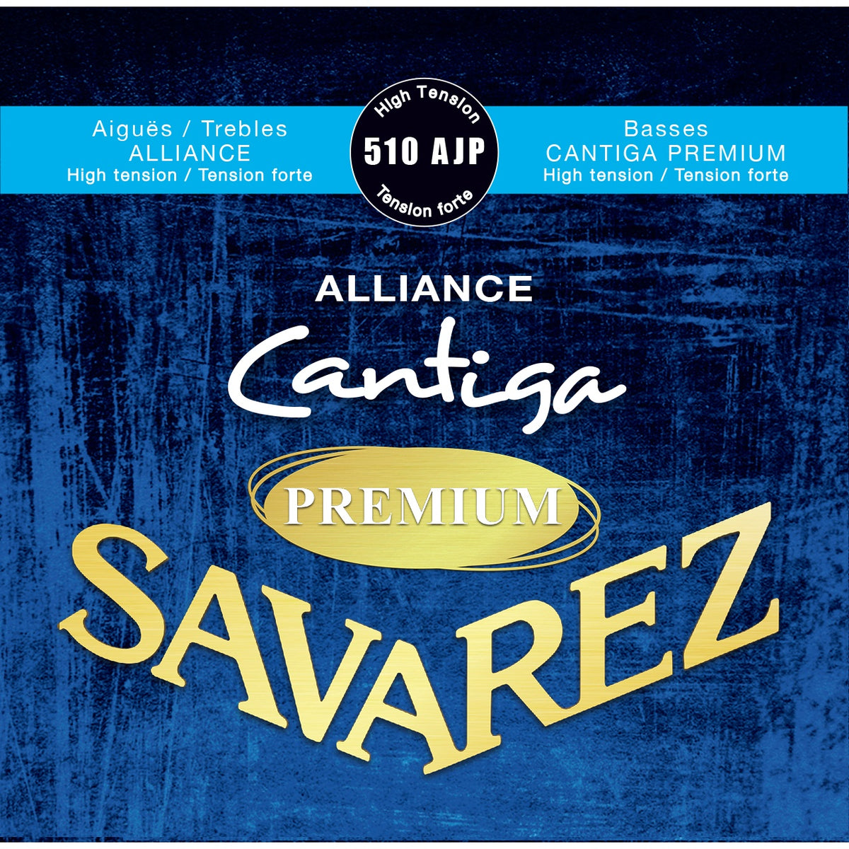 Dây Savarez 510AJP Alliance Cantiga Premium High Tension – bao bì mặt trước bộ dây đàn guitar classic