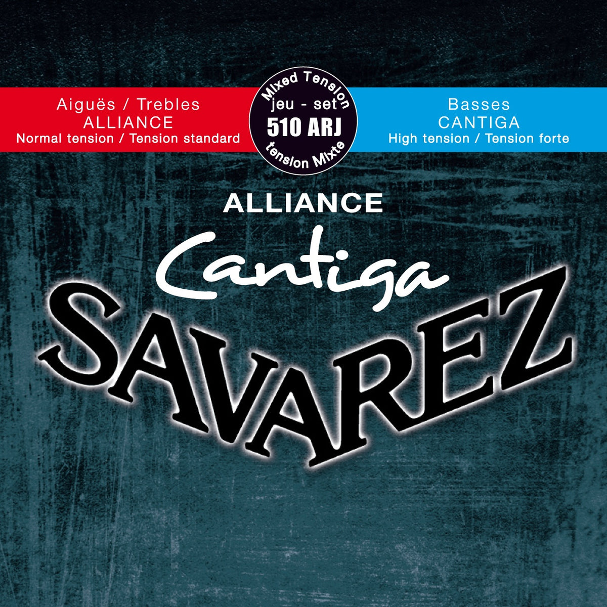 Dây Savarez 510ARJ Alliance Cantiga Mixed Tension – bao bì mặt trước bộ dây đàn guitar classic