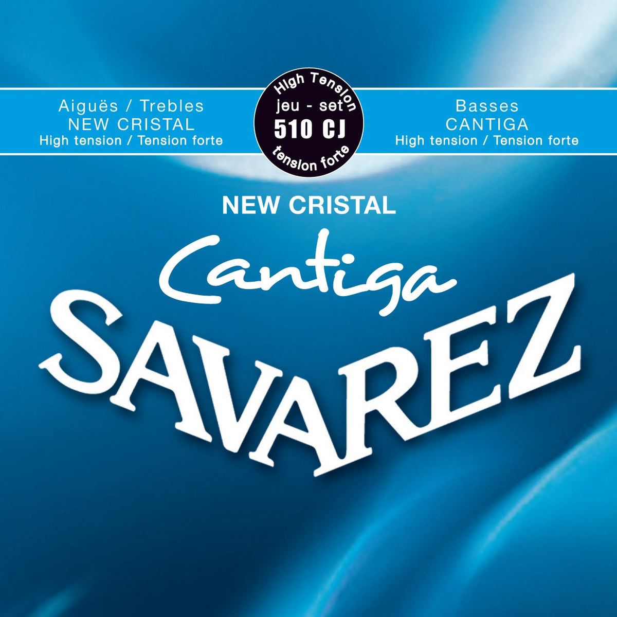 Dây Savarez 510CJ New Cristal Cantiga High Tension – bao bì mặt trước bộ dây đàn guitar classic