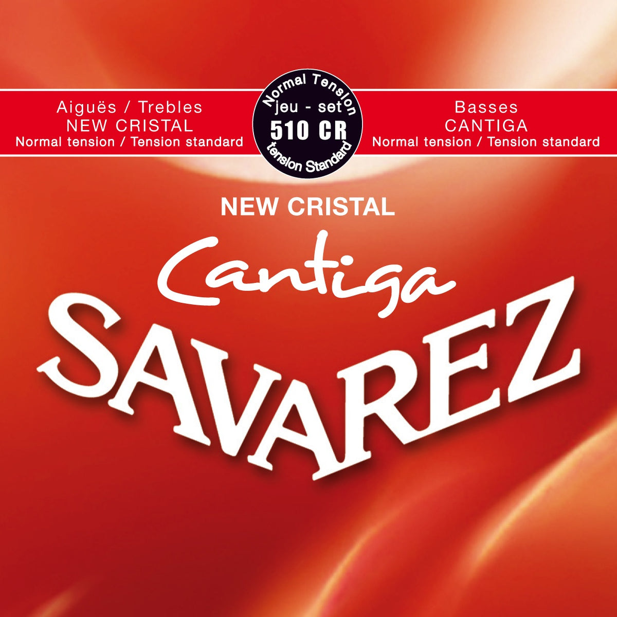 Dây Savarez 510CR New Cristal Cantiga Normal Tension – bao bì mặt trước bộ dây đàn guitar classic