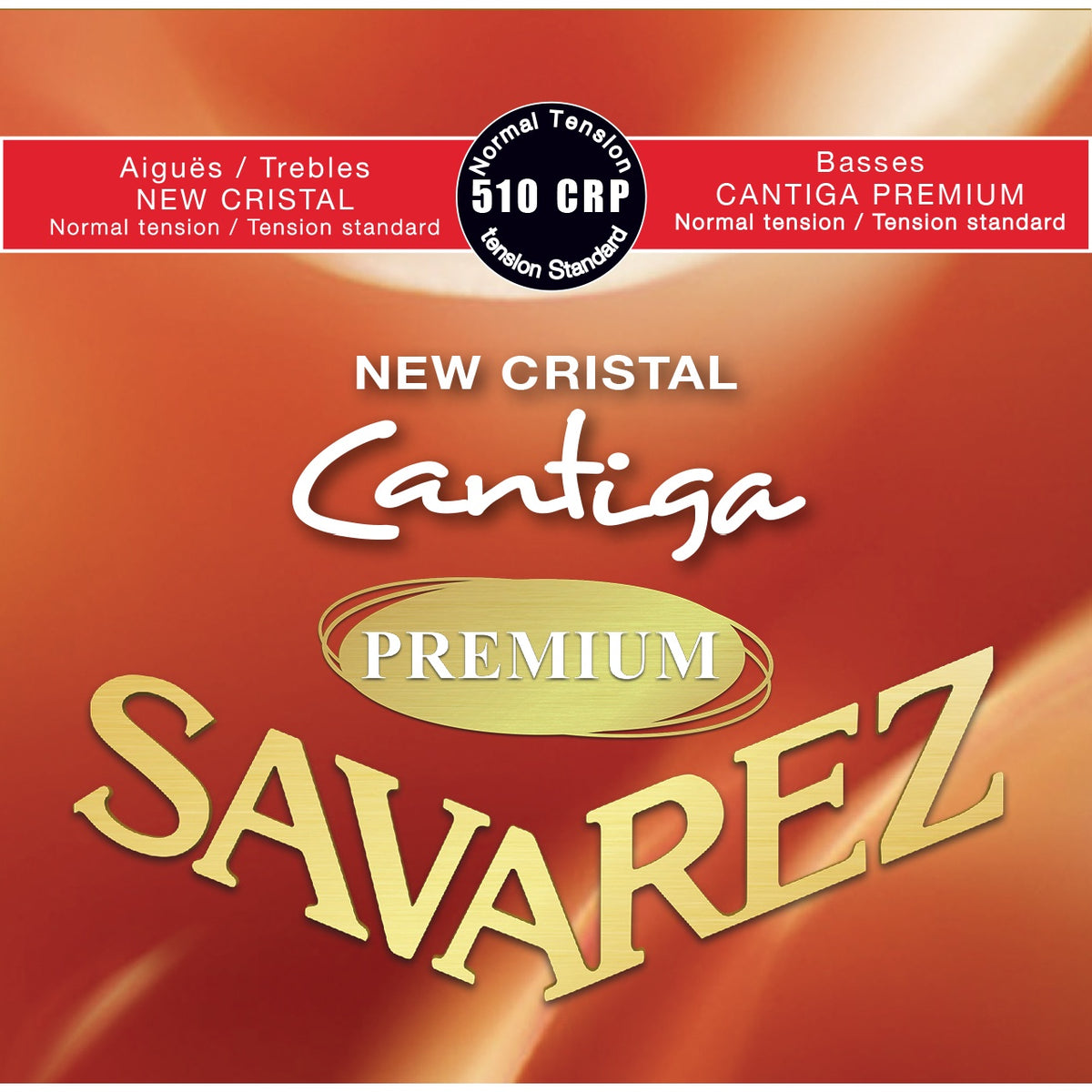 Dây Savarez 510CRP New Cristal Cantiga Premium Normal Tension – bao bì mặt trước bộ dây đàn guitar classic