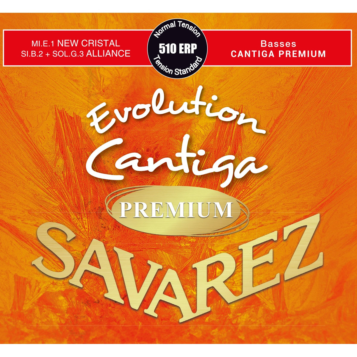 Dây Savarez 510ERP Evolution Cantiga Premium Normal Tension – bao bì mặt trước bộ dây đàn guitar classic