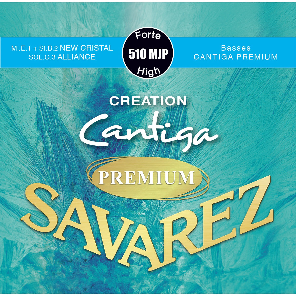 Dây Savarez 510MJP Creation Cantiga Premium High Tension – bao bì mặt trước bộ dây đàn guitar classic