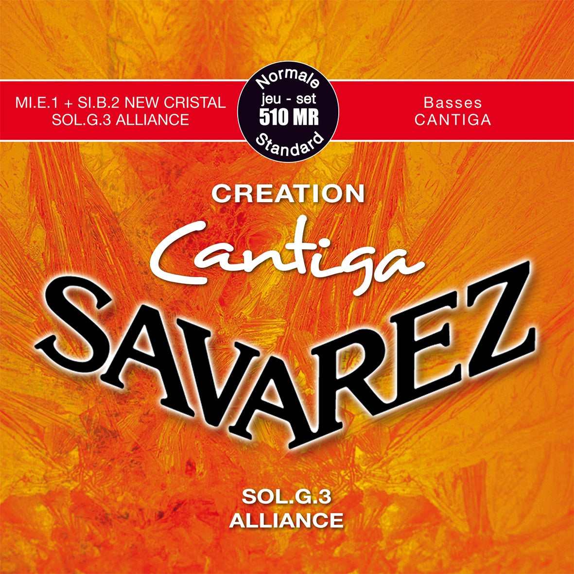 Dây Savarez 510MR Creation Cantiga Normal Tension – bao bì mặt trước bộ dây đàn guitar classic