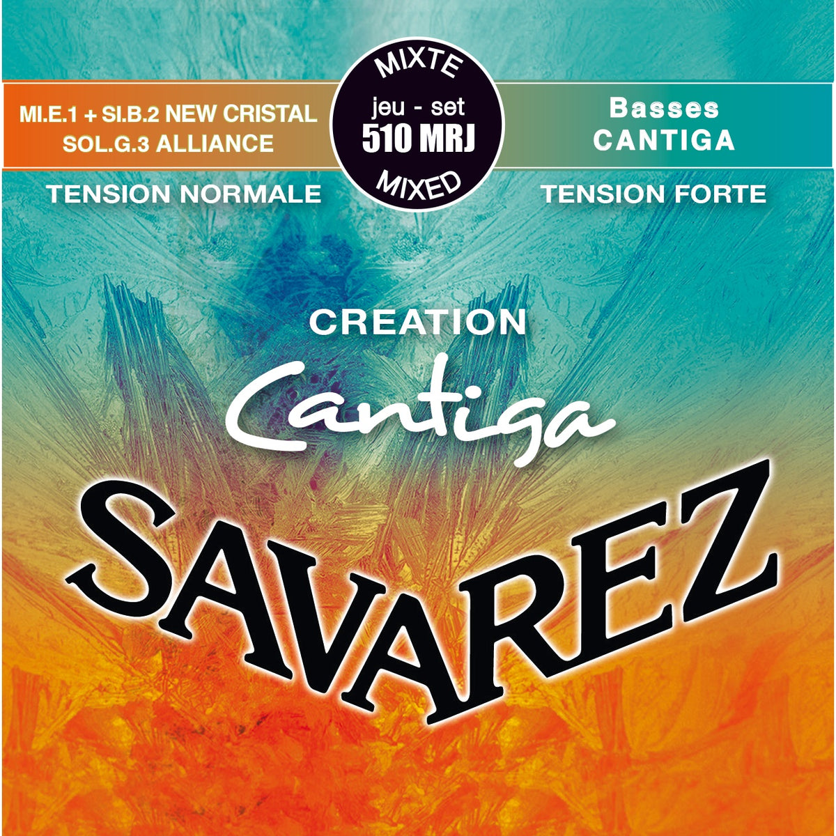 Dây Savarez 510MRJ Creation Cantiga Mixed Tension – bao bì mặt trước bộ dây đàn guitar classic