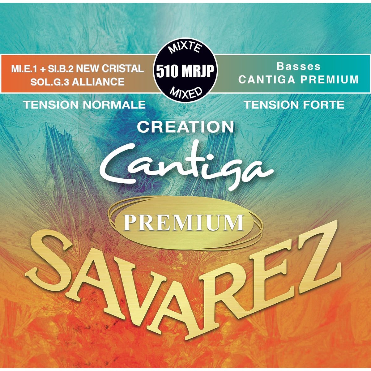 Dây Savarez 510MRJP Creation Cantiga Premium Mixed Tension – bao bì mặt trước bộ dây đàn guitar classic