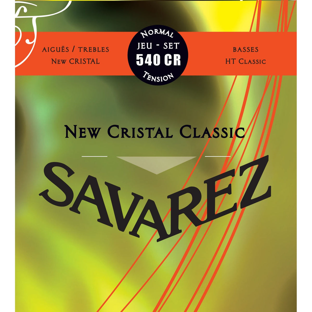Dây Savarez 540CR New Cristal HT Classic Normal Tension – bao bì mặt trước bộ dây đàn guitar classic