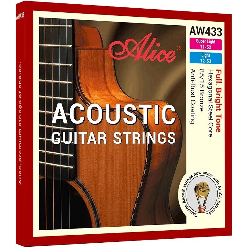 Dây Alice AW433-SL 85/15 Bronze 11-52 Super Light – bao bì mặt trước