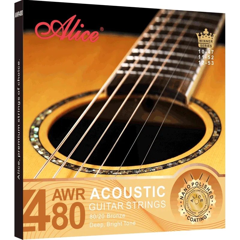 Dây Alice AWR480-XL 80/20 Bronze Nano Polished 10-47 Extra Light – bao bì mặt trước