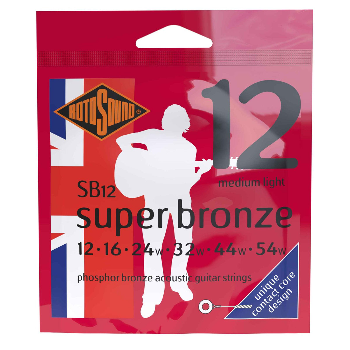 Rotosound SB12 – cỡ 12-54 Medium Light, cùng dòng Super Bronze với SB10