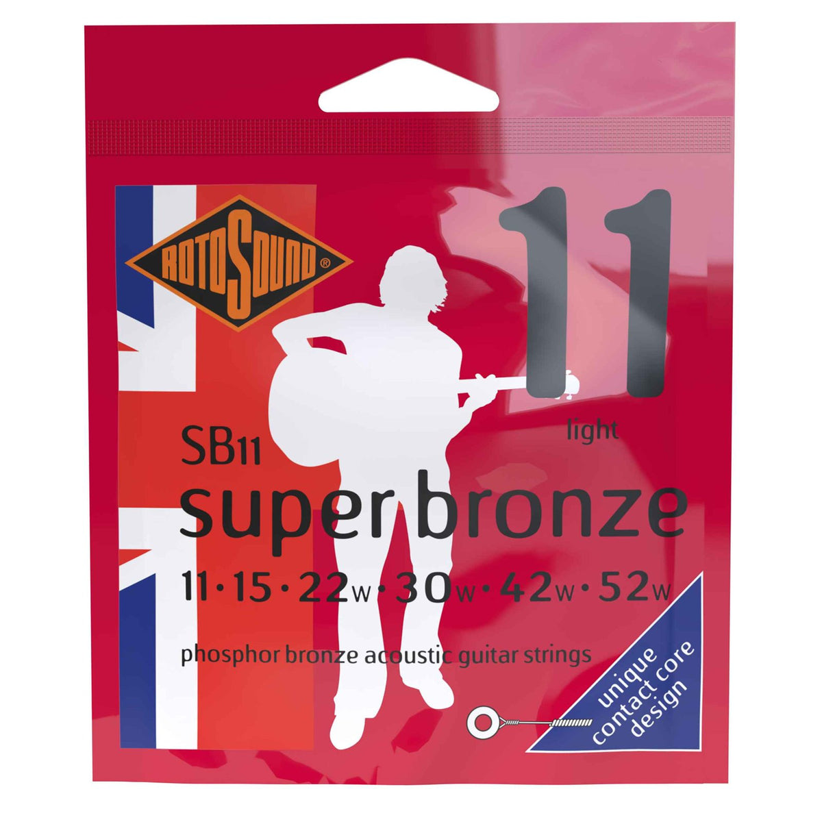 Rotosound SB11 – cỡ 11-52 Light, cùng dòng Super Bronze với SB12