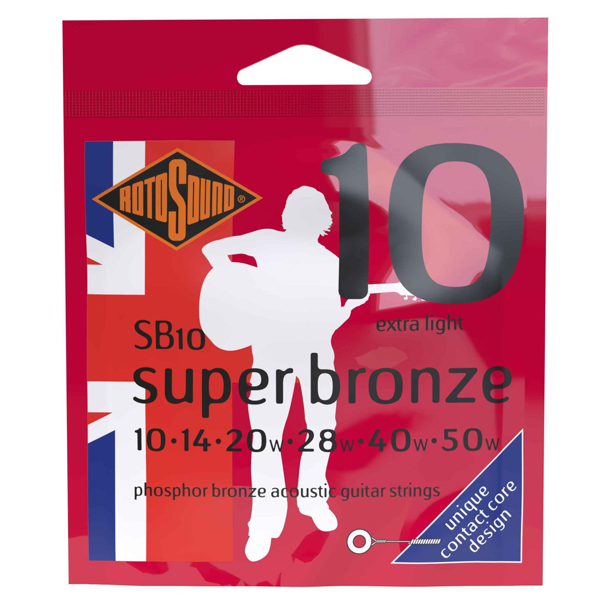 Rotosound SB10 – cỡ 10-50 Extra Light, cùng dòng Super Bronze với SB12