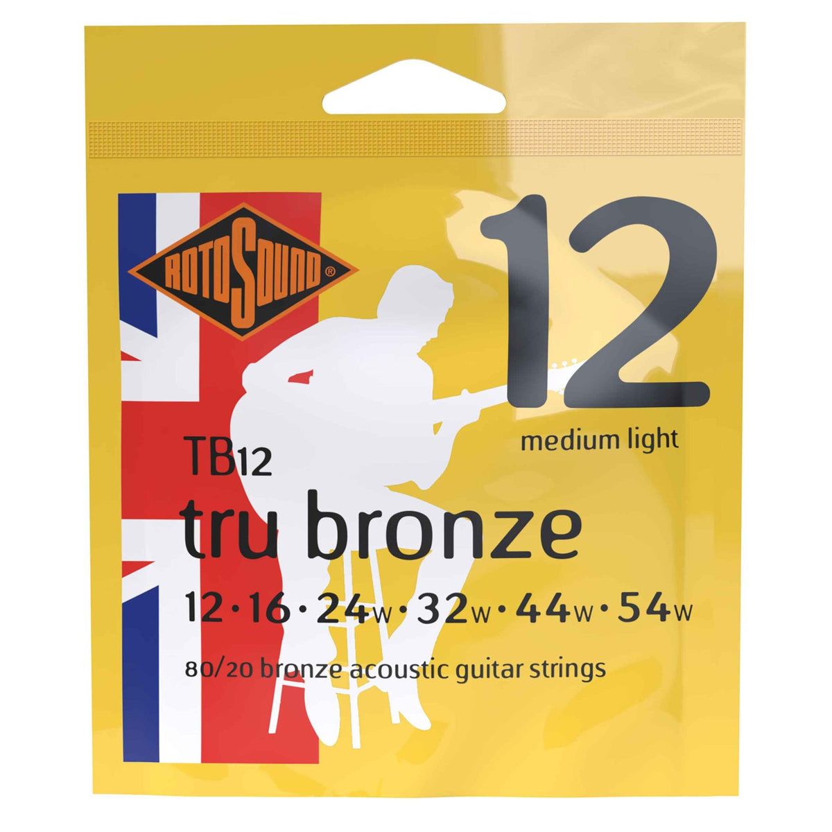 Rotosound TB12 – cỡ 12-54 Medium Light, cùng dòng Tru Bronze với TB11