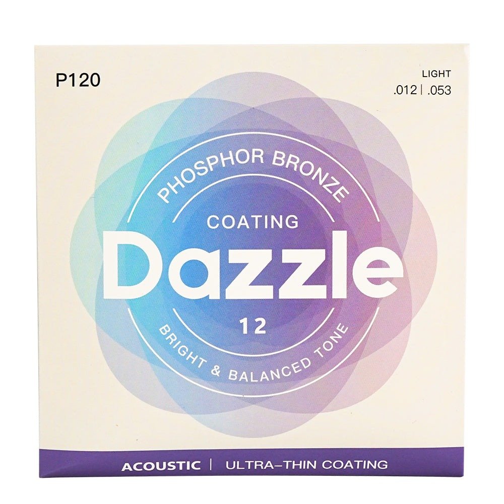 Dây Saga Dazzle P120 Phosphor Bronze Coating 12-53 Light – bao bì mặt trước