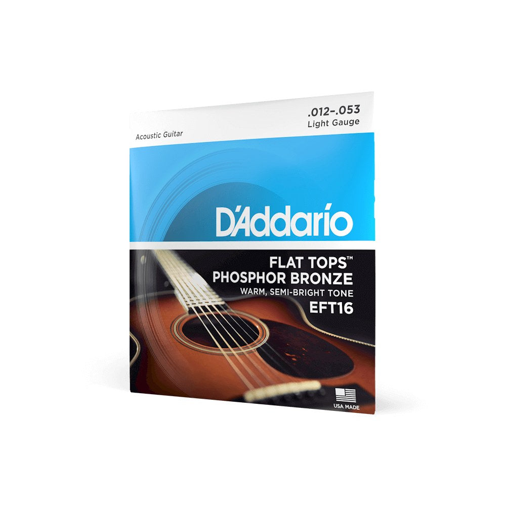 Dây D'Addario EFT16 Flat Tops Phosphor Bronze 12-53 Light – bao bì