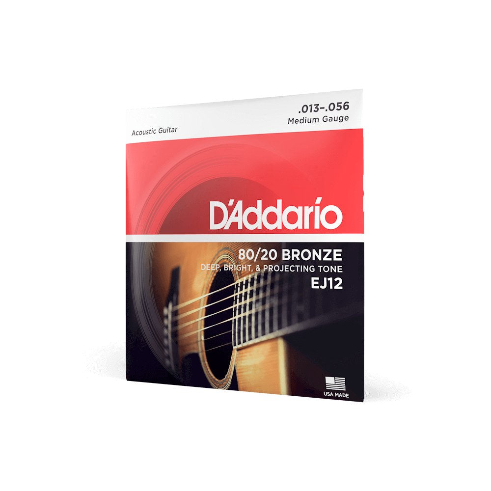 Dây D'Addario EJ12 80/20 Bronze 13-56 Medium – bao bì