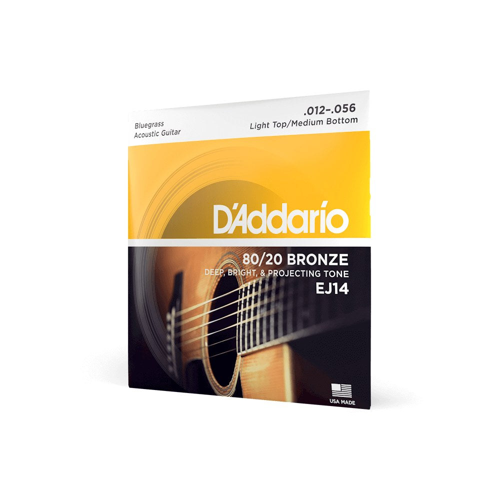 Dây D'Addario EJ14 80/20 Bronze 12-56 Light Top/Medium Bottom Bluegrass – bao bì