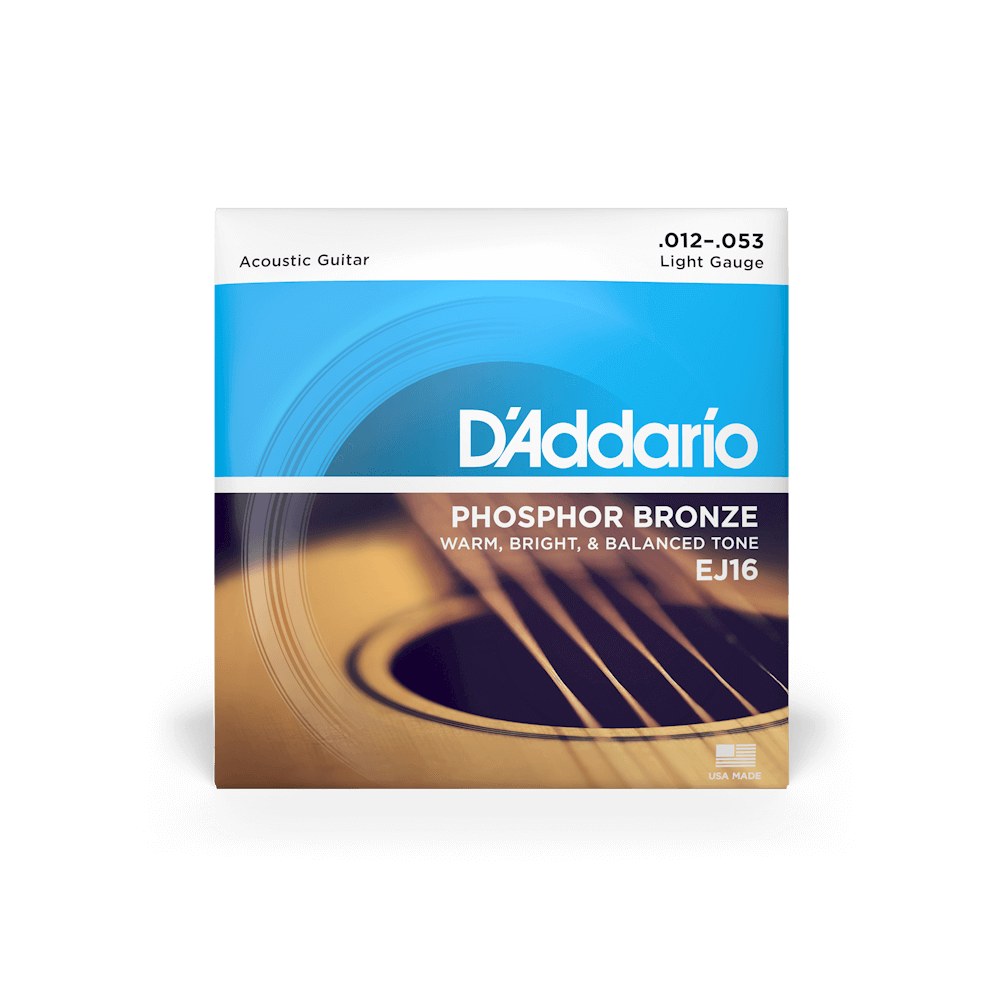 Bao bì dây D'Addario EJ16 cỡ 12-53 Light – mặt trước