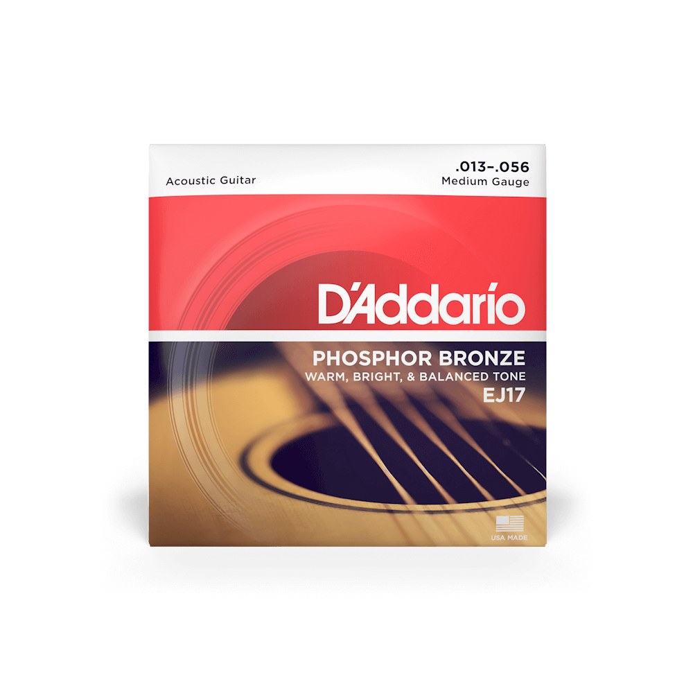 Bao bì dây D'Addario EJ17 cỡ 13-56 Medium – mặt trước