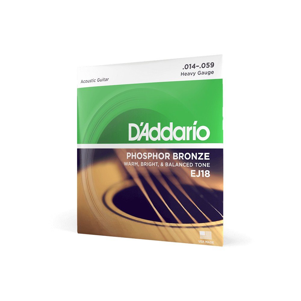 Dây D'Addario EJ18 Phosphor Bronze 14-59 Heavy – bao bì