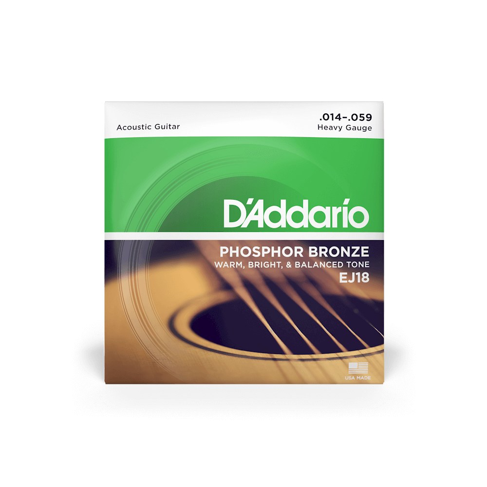Bao bì dây D'Addario EJ18 cỡ 14-59 Heavy – mặt trước