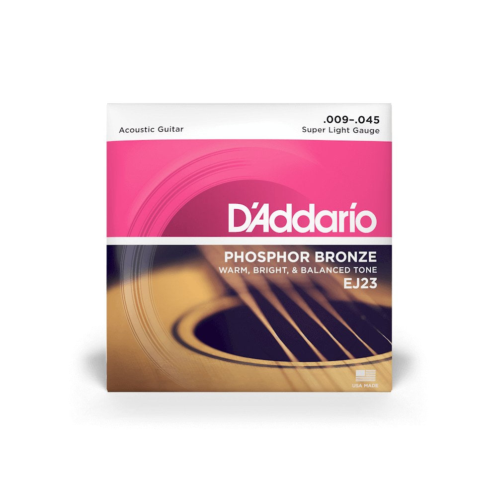 Bao bì dây D'Addario EJ23 cỡ 09-45 Super Light – mặt trước