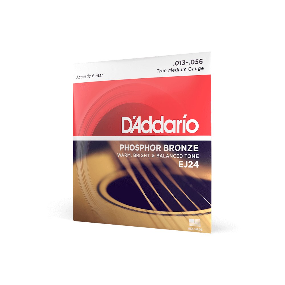 Dây D'Addario EJ24 Phosphor Bronze 13-56 True Medium – bao bì