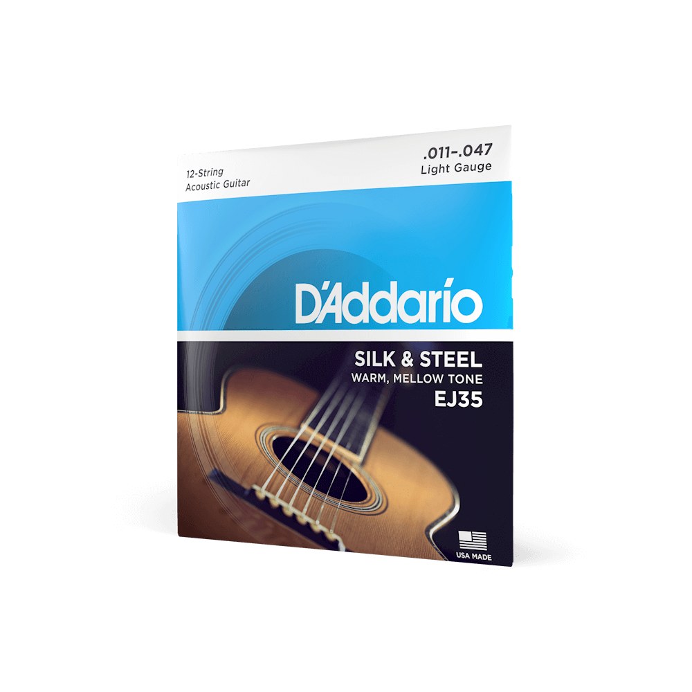 Dây D'Addario EJ35 Silk & Steel 11-47 Light 12-String – bao bì