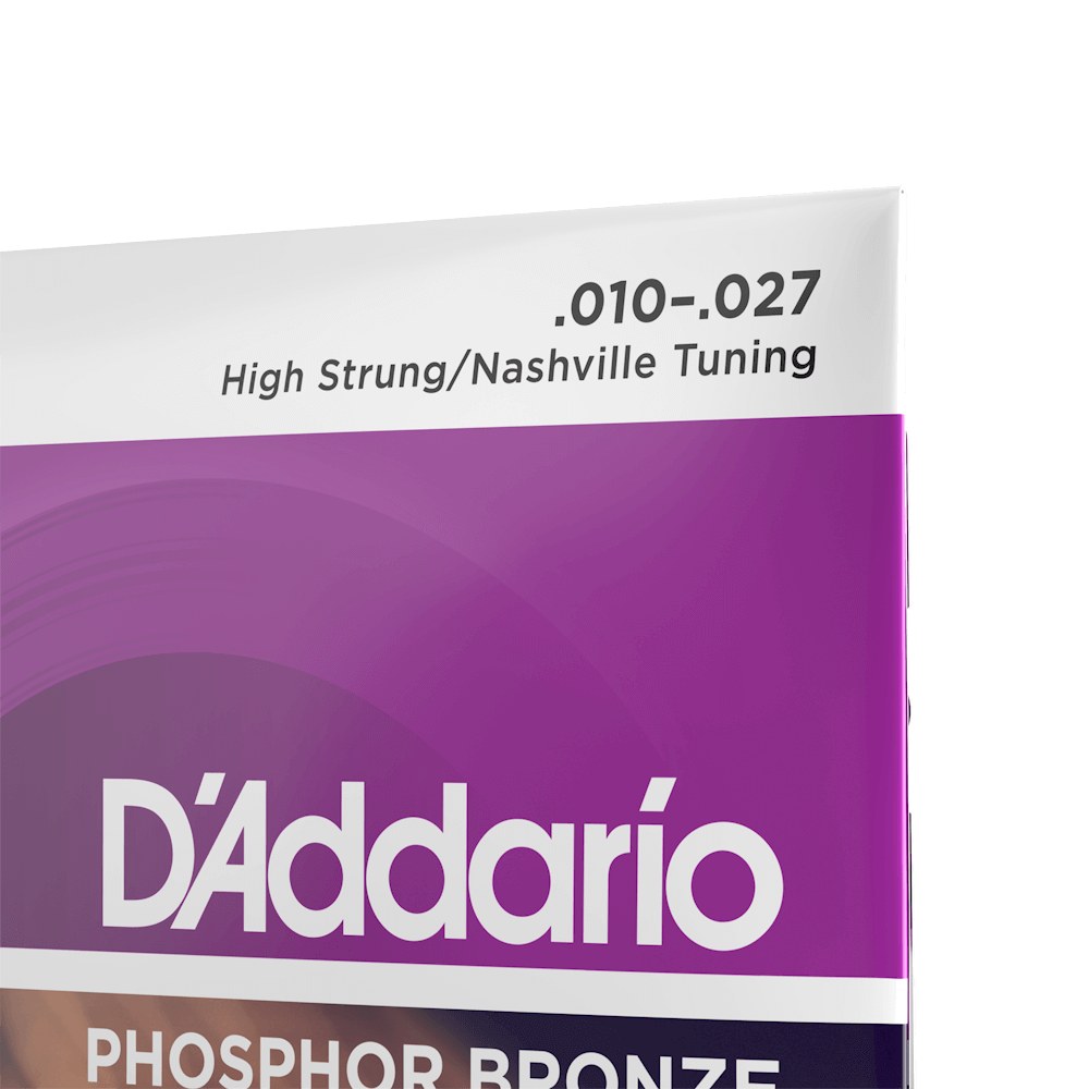 Cận cảnh bao bì dây D'Addario EJ38H 10-27 High Strung/Nashville Tuning