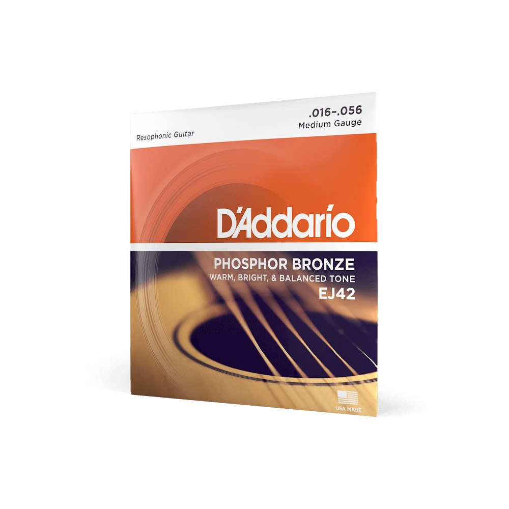 Dây D'Addario EJ42 Phosphor Bronze 16-56 Medium Resophonic – bao bì